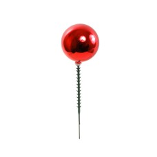 50MM Red (Shiny) Plastic Ball Pick x1 (Lot of 1 Box - 72 Per Box.) SALE ITEM